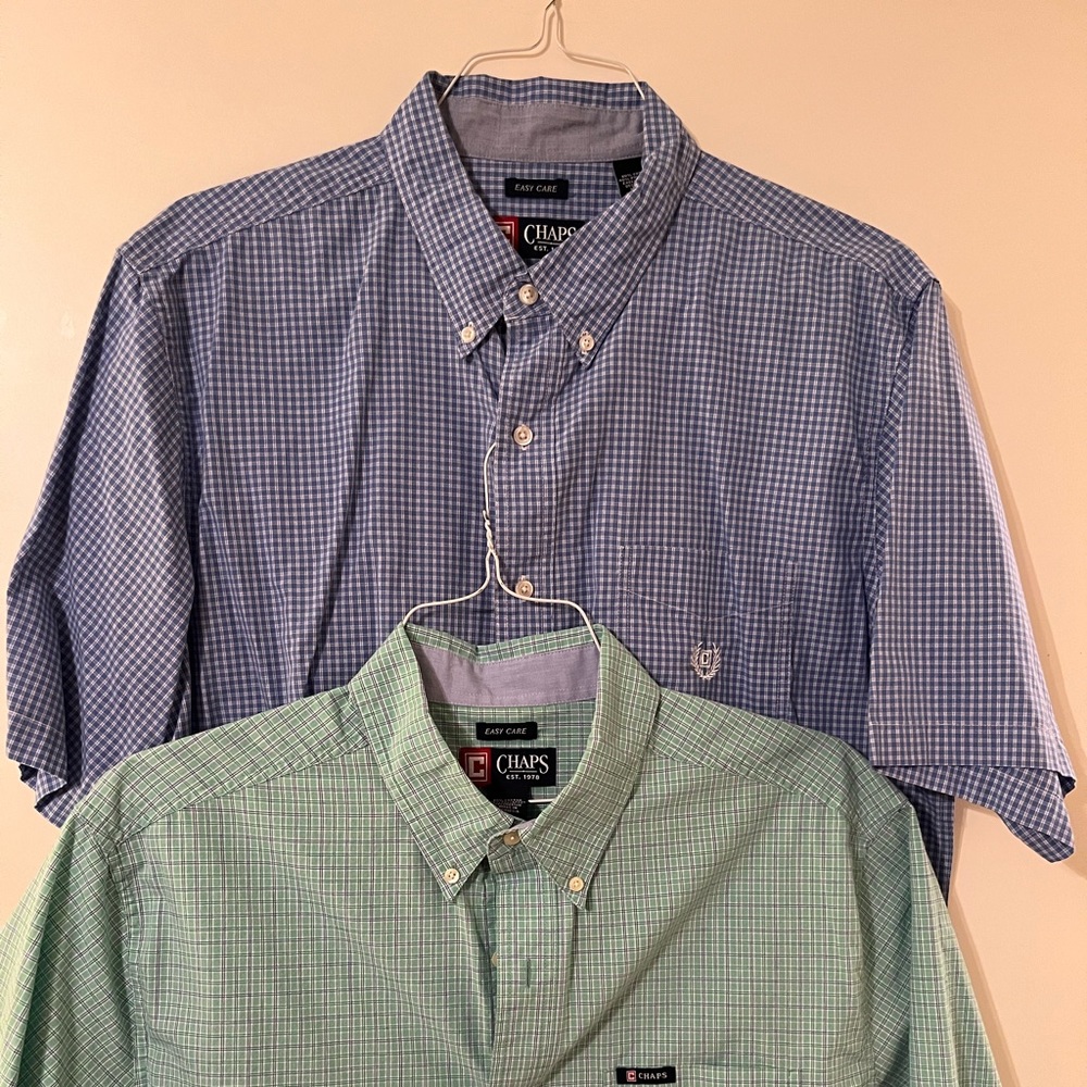 Men’s Chaps XL short sleeve shirts 60/40 2pcs